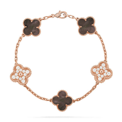 [Sprite Jewelry]New CLOVER 5 MOTIF GRAY MOP BRACELET COLLECTION