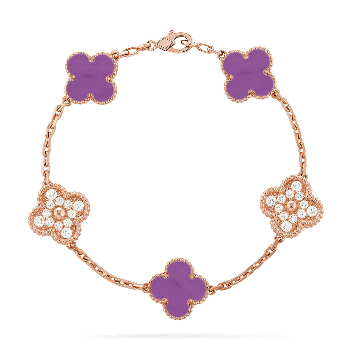[Sprite Jewelry]New  CLOVER 5 MOTIF VIOLET BRACELET COLLECTION