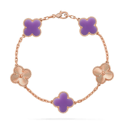 [Sprite Jewelry]New CLOVER 5 MOTIF LIGHT PURPLE BRACELET COLLECTION