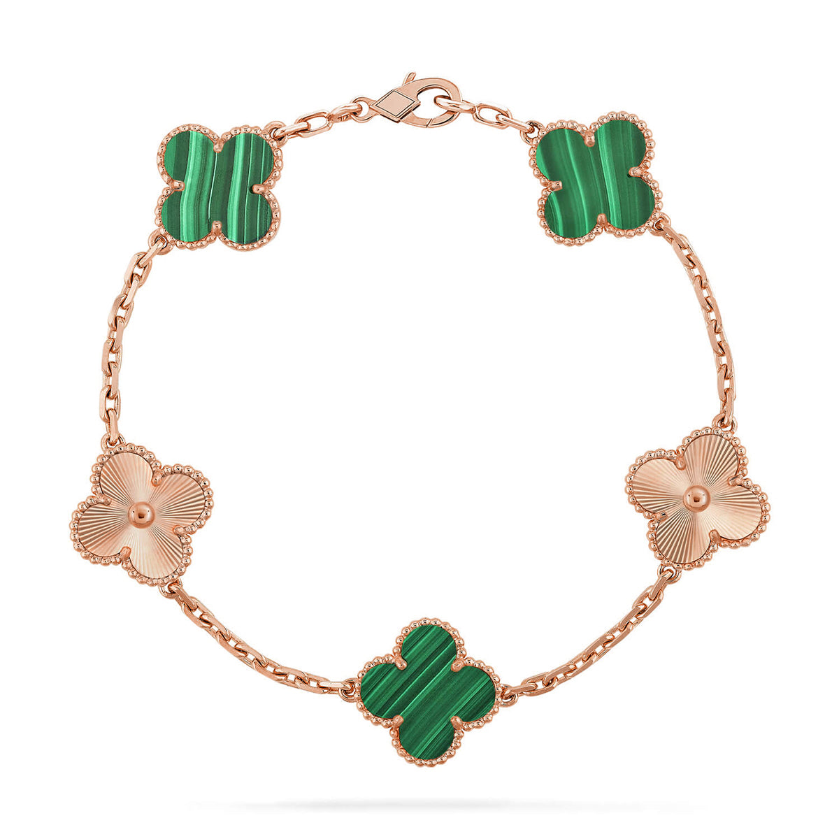 [Sprite Jewelry]New  CLOVER 5 MOTIF MALACHITE BRACELET COLLECTION