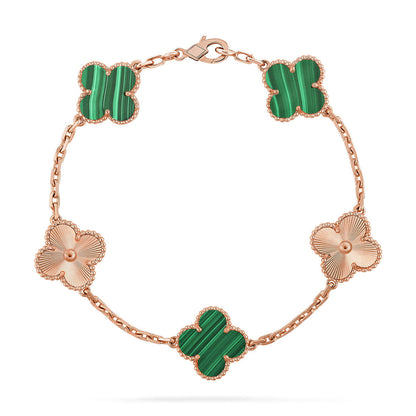 [Sprite Jewelry]New  CLOVER 5 MOTIF MALACHITE BRACELET COLLECTION