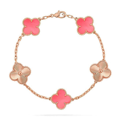 [Sprite Jewelry]New  CLOVER 5 MOTIFS  PINK MOP BRACELET COLLECTION