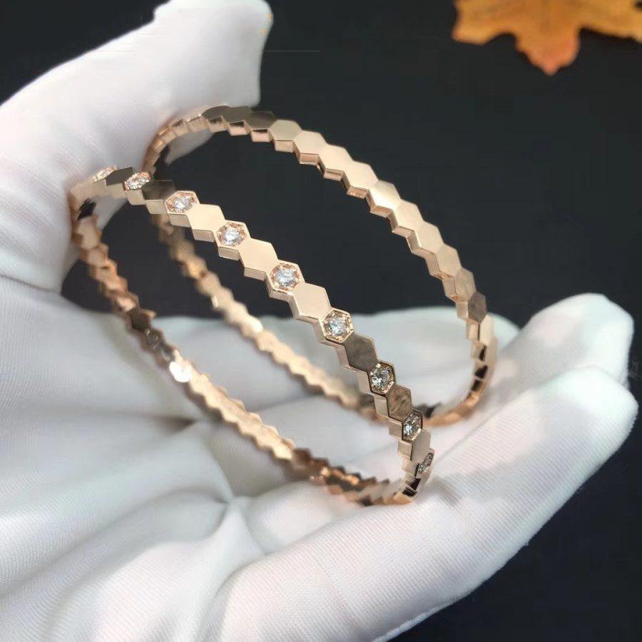 ¡®Sprite Jewelry¡¯BEE LOVE PINK GOLD DIAMOND BRACELET