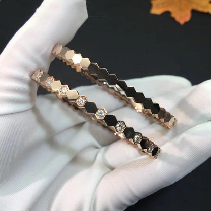¡®Sprite Jewelry¡¯BEE LOVE PINK GOLD DIAMOND BRACELET