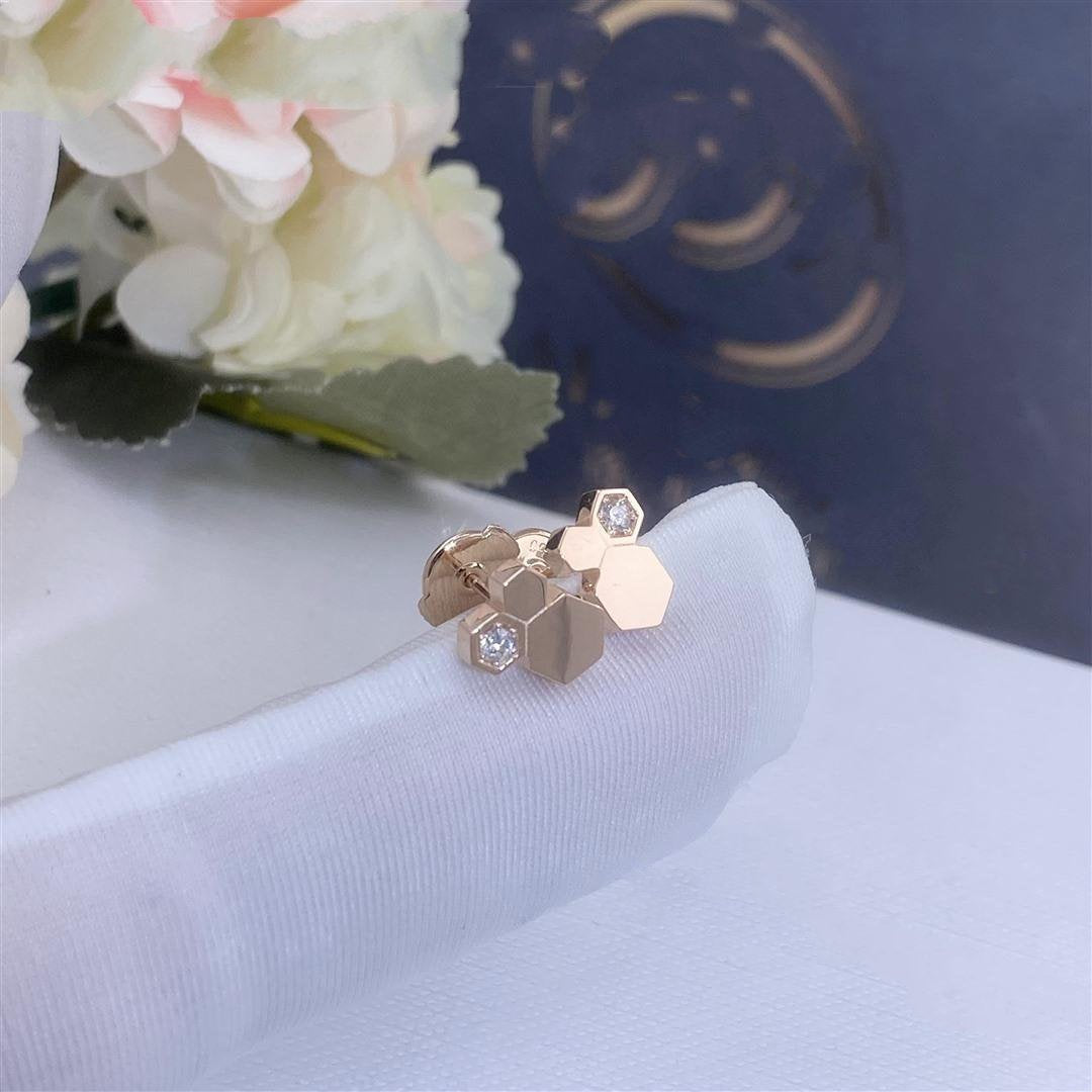 ¡®Sprite Jewelry¡¯BEE LOVE PINK GOLD DIAMOND EARRINGS
