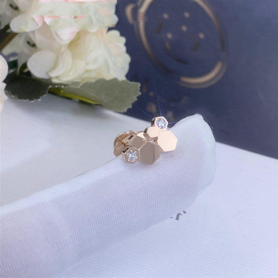 ¡®Sprite Jewelry¡¯BEE LOVE PINK GOLD DIAMOND EARRINGS