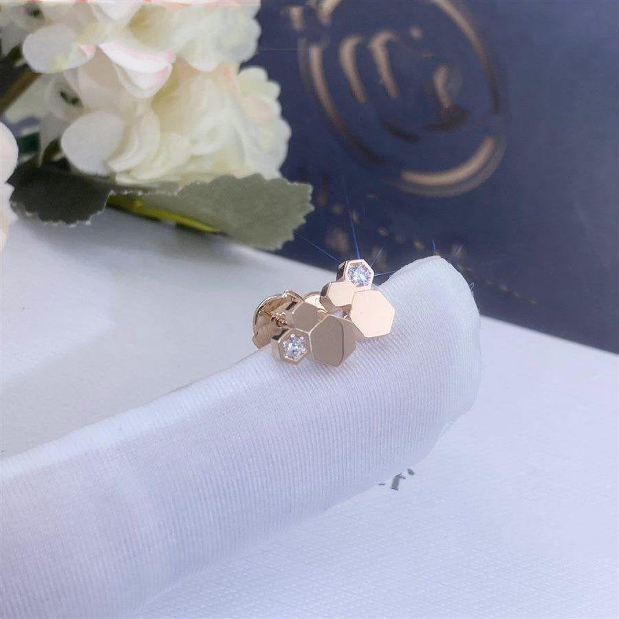 ¡®Sprite Jewelry¡¯BEE LOVE PINK GOLD DIAMOND EARRINGS