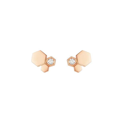 ¡®Sprite Jewelry¡¯BEE LOVE PINK GOLD DIAMOND EARRINGS