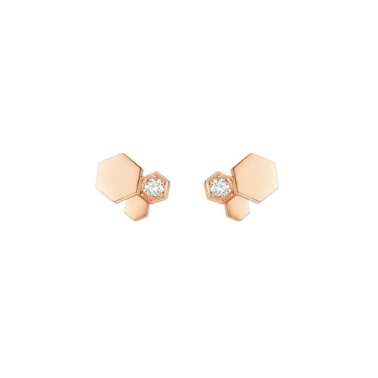 ¡®Sprite Jewelry¡¯BEE LOVE PINK GOLD DIAMOND EARRINGS