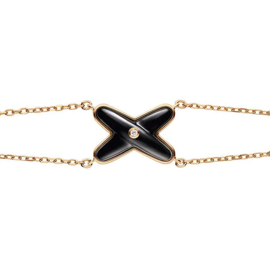 ¡®Sprite Jewelry¡¯JEUX BRACELET ONYX PINK GOLD 1 DIAMOND