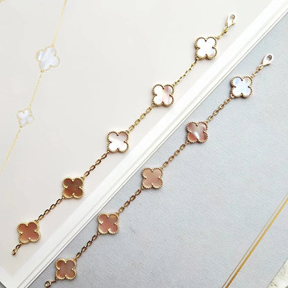 [Sprite Jewelry]New  CLOVER 5 MOTIFS  PINK MOP BRACELET COLLECTION