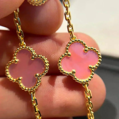 [Sprite Jewelry]New  CLOVER 5 MOTIFS  PINK MOP BRACELET COLLECTION