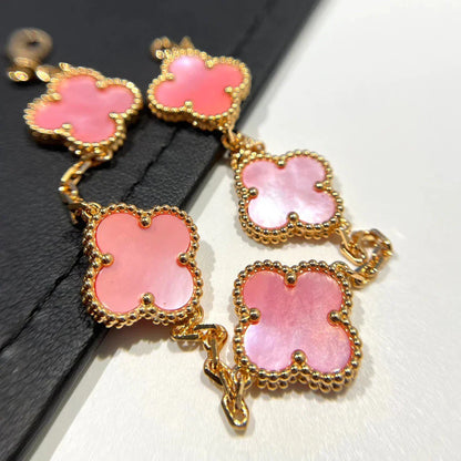 [Sprite Jewelry]New  CLOVER 5 MOTIFS  PINK MOP BRACELET COLLECTION