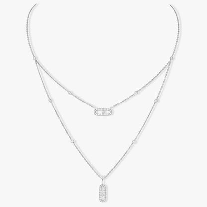[Sprite Jewelry]MOVE 2 ROW DIAMOND NECKLACE