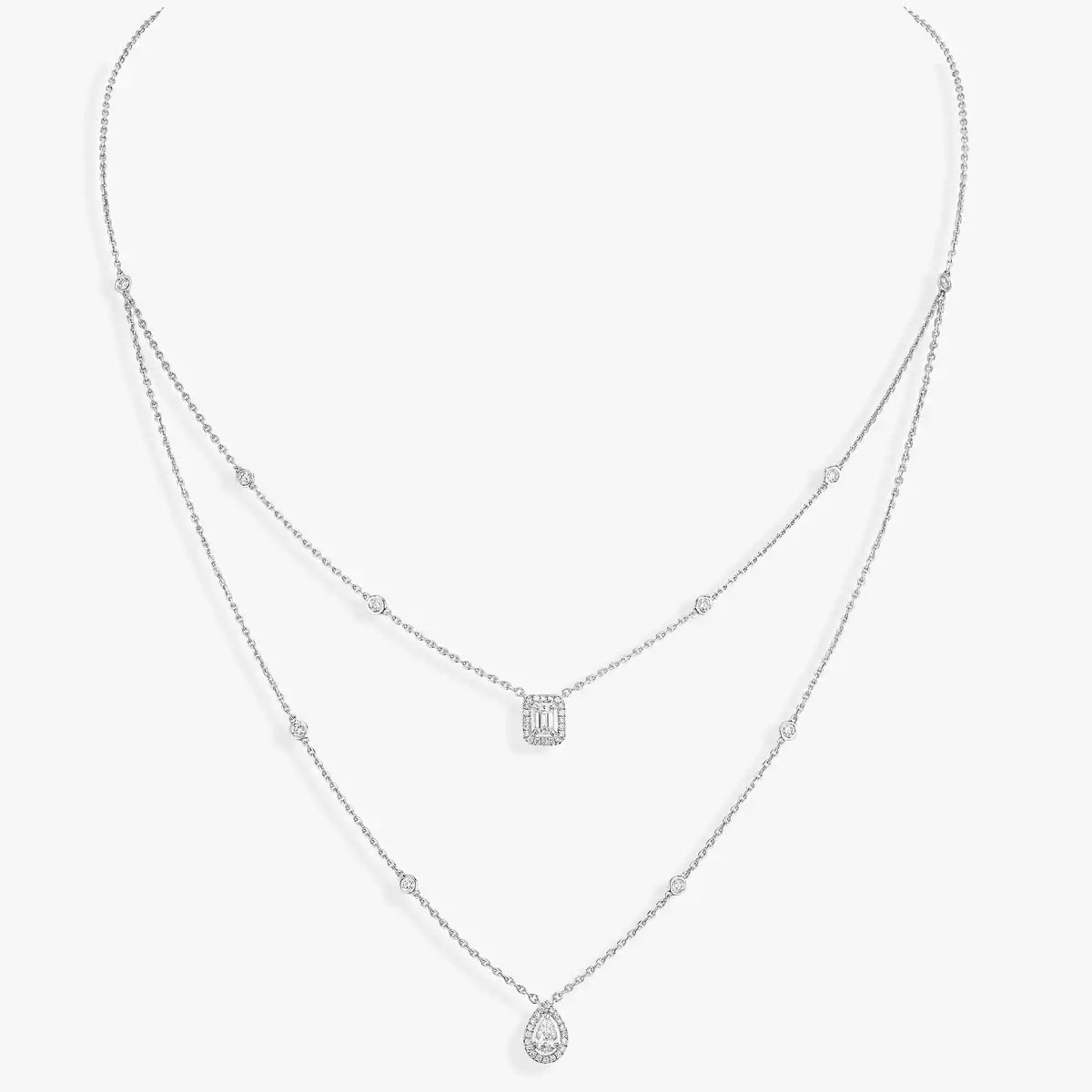[Sprite Jewelry]Diamond Necklace My Twin 2 Rows