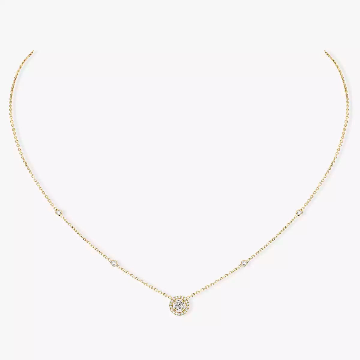[Sprite Jewelry]Diamond Necklace 0,20ct Brilliant Shape Joy