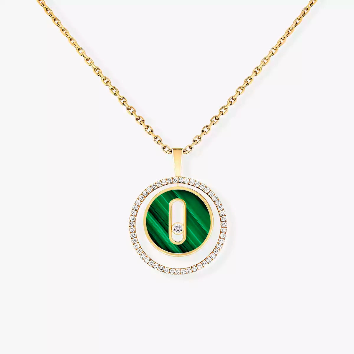 [Sprite Jewelry]Lucky Move Diamond Necklace in Rose Gold and White Mother-of-Pearl
