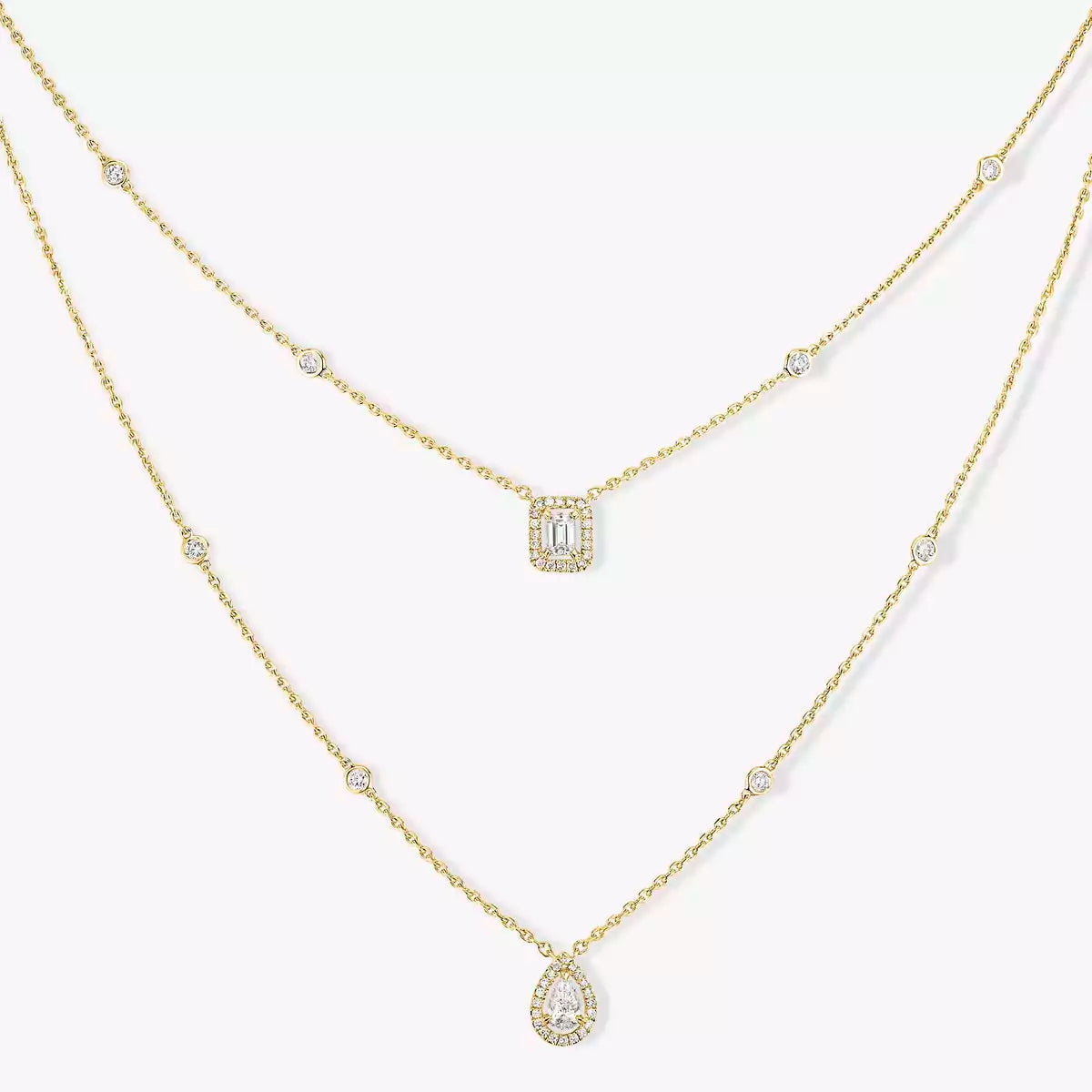 [Sprite Jewelry]Diamond Necklace My Twin 2 Rows