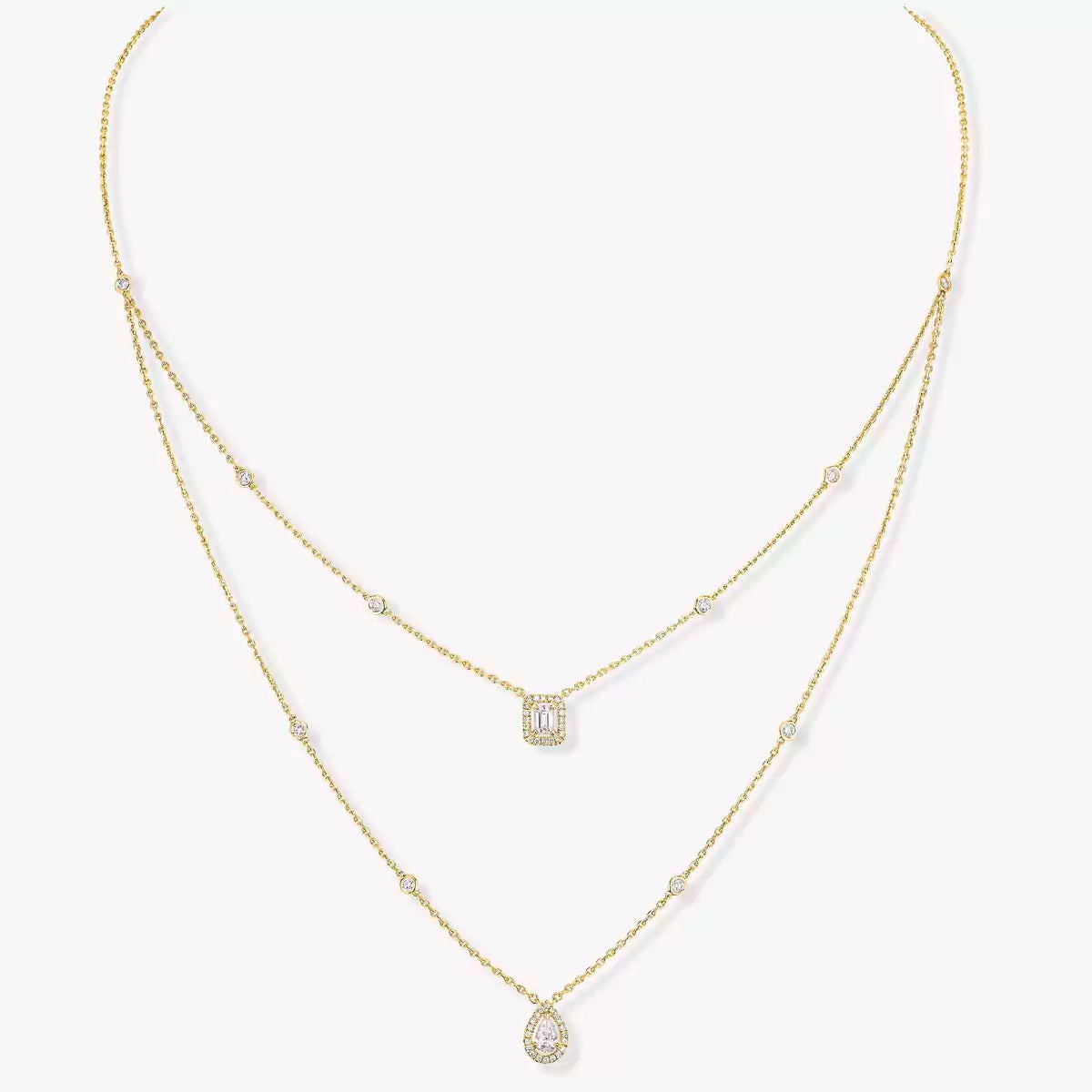 [Sprite Jewelry]Diamond Necklace My Twin 2 Rows