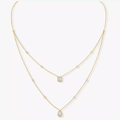 [Sprite Jewelry]Diamond Necklace My Twin 2 Rows
