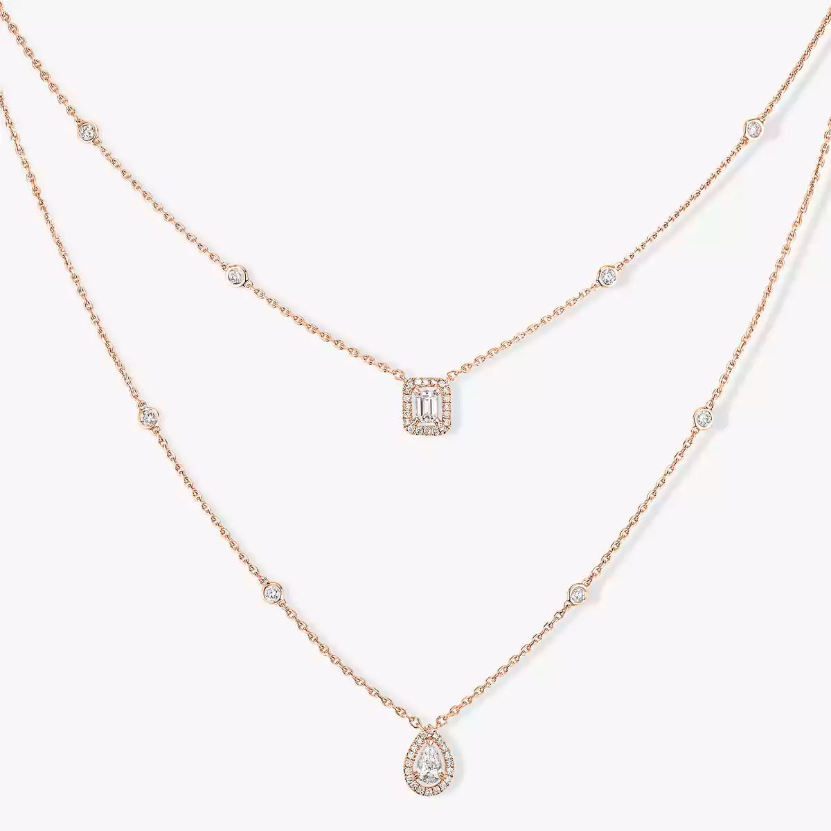 [Sprite Jewelry]Diamond Necklace My Twin 2 Rows