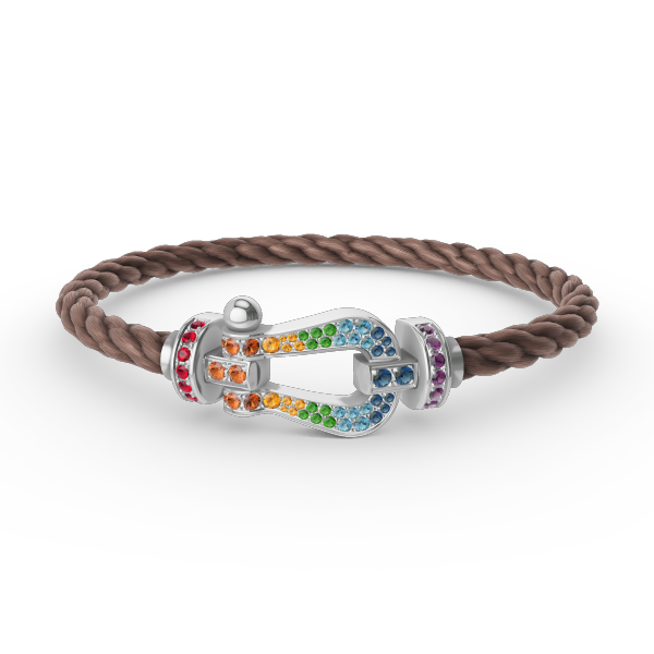 ¡®Sprite Jewelry¡¯FORC LARGE HORSESHOE  COLORED DIAMOND BRACELET SILVER