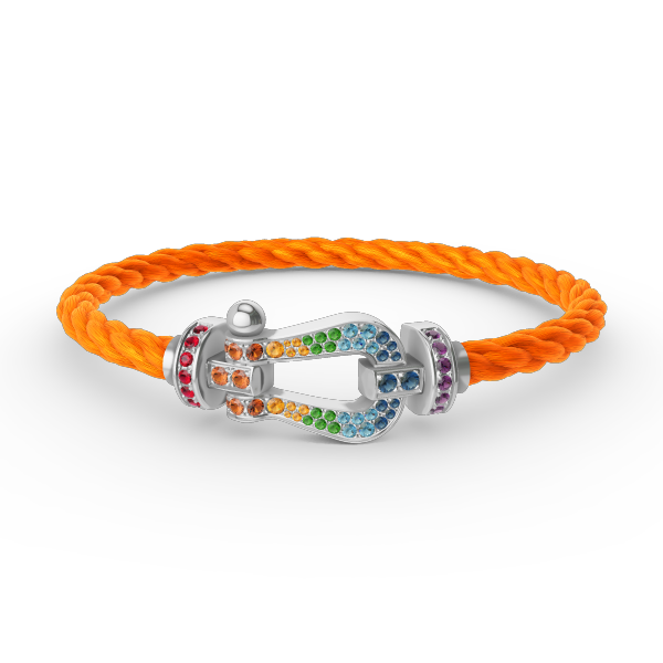 ¡®Sprite Jewelry¡¯FORC LARGE HORSESHOE  COLORED DIAMOND BRACELET SILVER