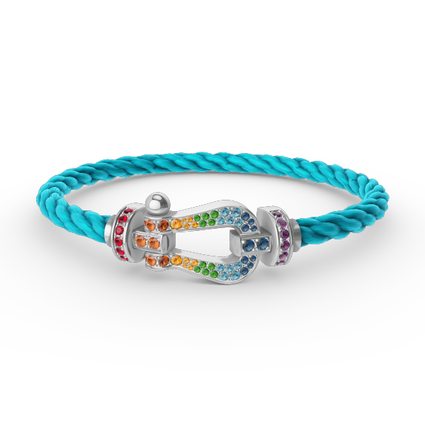 ¡®Sprite Jewelry¡¯FORC LARGE HORSESHOE  COLORED DIAMOND BRACELET SILVER