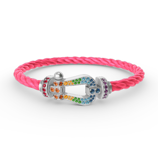 ¡®Sprite Jewelry¡¯FORC LARGE HORSESHOE  COLORED DIAMOND BRACELET SILVER