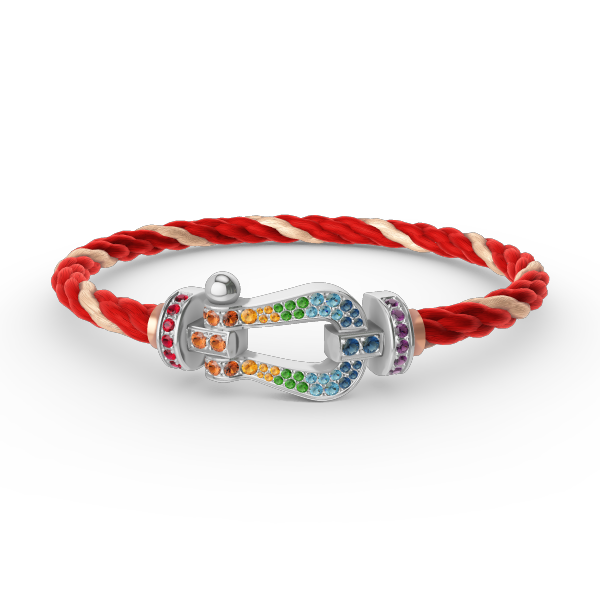 ¡®Sprite Jewelry¡¯FORC LARGE HORSESHOE  COLORED DIAMOND BRACELET SILVER