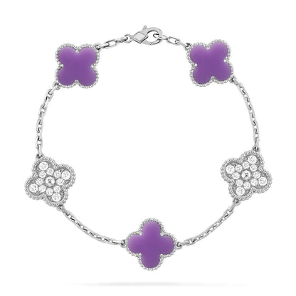 [Sprite Jewelry]New CLOVER 5 MOTIF LIGHT PURPLE BRACELET COLLECTION