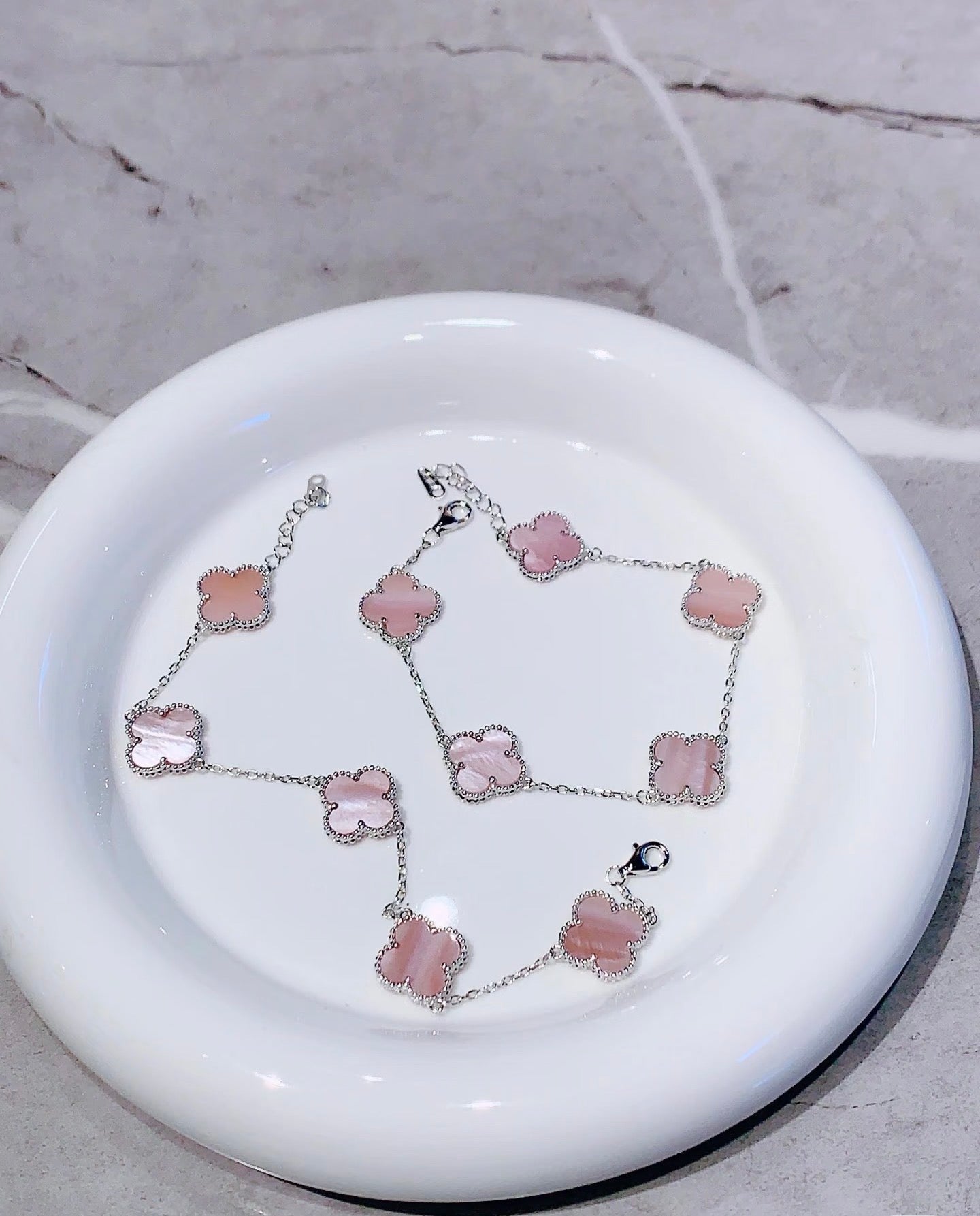 [Sprite Jewelry]Light Pink Braided Bracelet