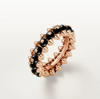 [Sprite Jewelry]CLASH ELEGANT ROSE GOLD RING FEATURING NATURAL AGATE