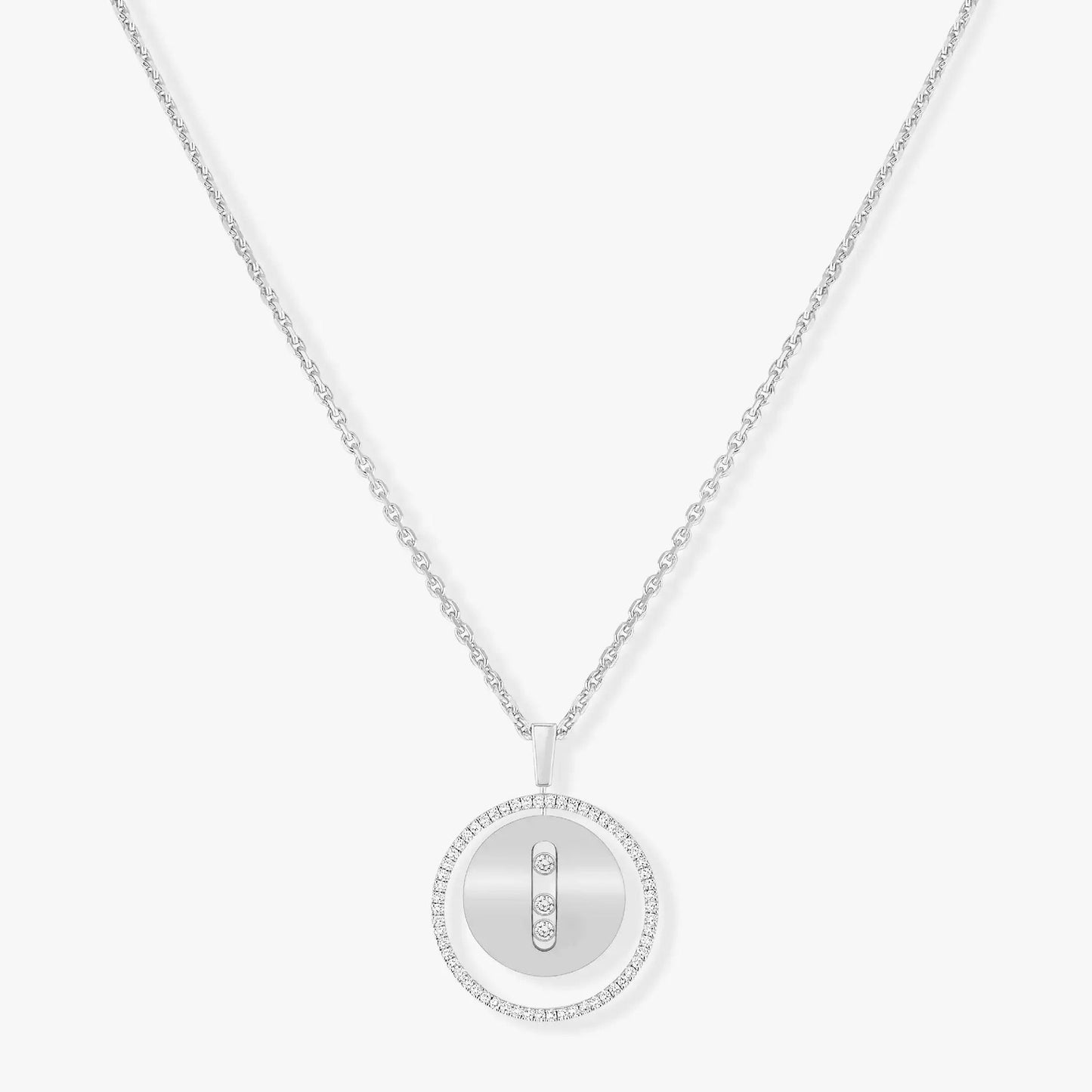 [Sprite Jewelry]LUCKY MOVE MM SILVER DIAMOND NECKLACE