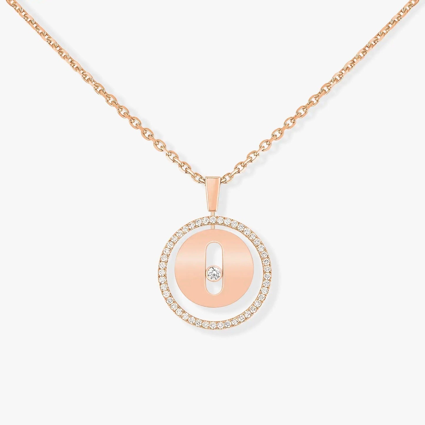[Sprite Jewelry]LUCKY MOVE PM NECKLACE PINK GOLD DIAMOND