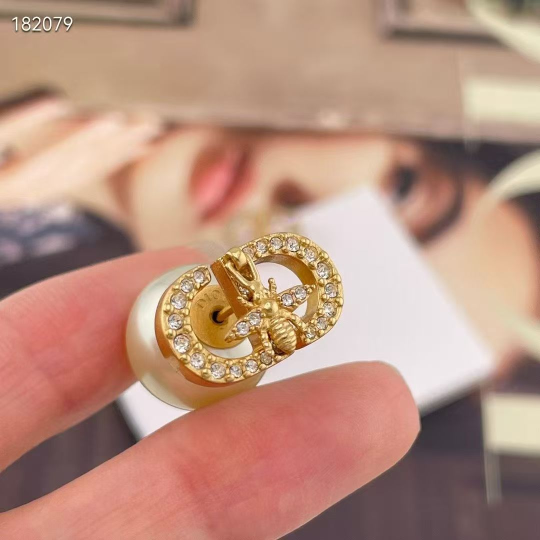 [Sprite Jewelry]CD Honeycomb Pearl Stud Earrings