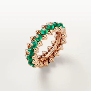 [Sprite Jewelry]CLASH ELEGANT ROSE GOLD RING FEATURING NATURAL AGATE