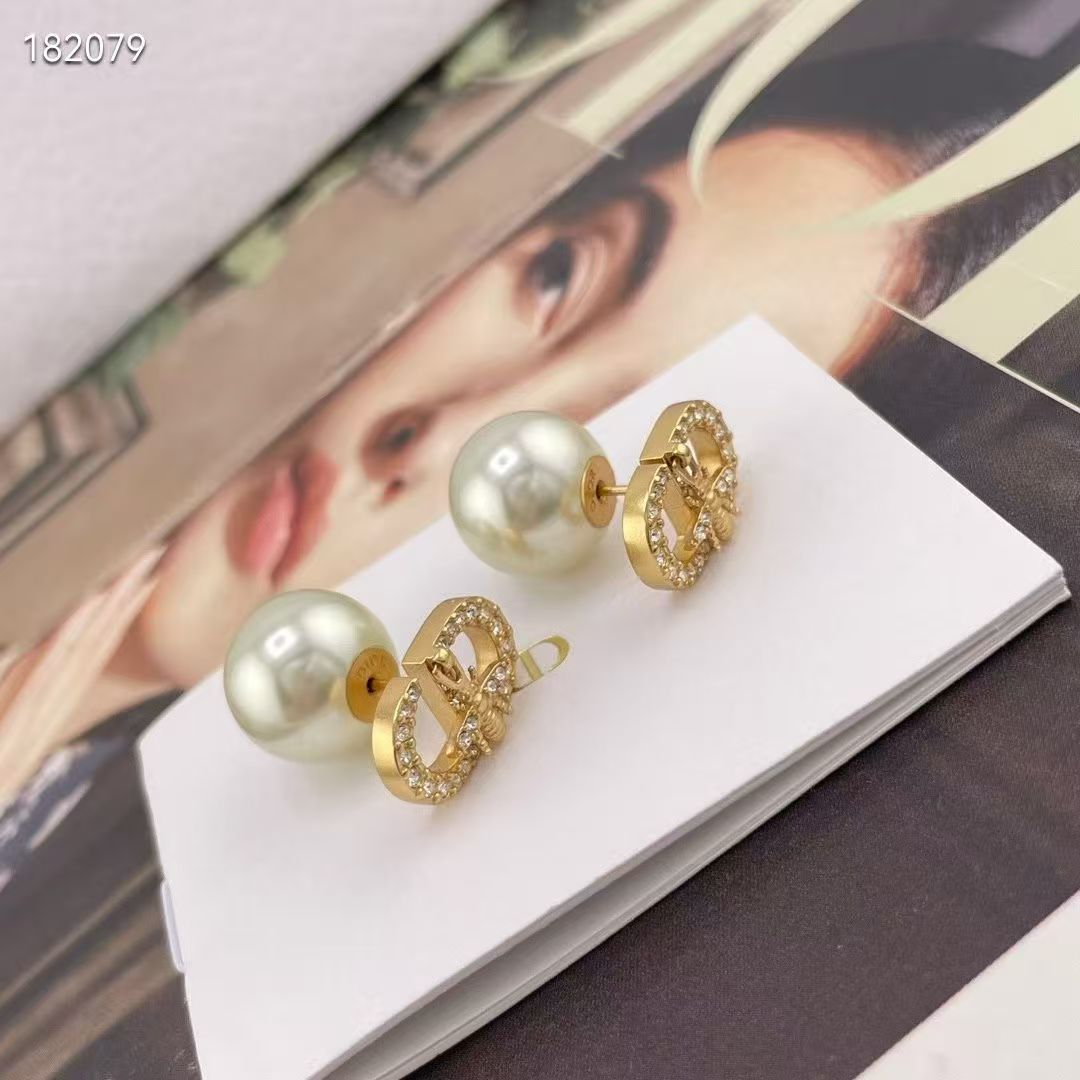 [Sprite Jewelry]CD Honeycomb Pearl Stud Earrings