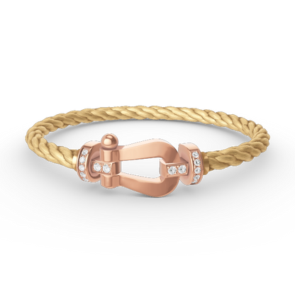 ¡®Sprite Jewelry¡¯FORCE LARGE HORSESHOE HALF DIAMOND BRACELET ROSE GOLD