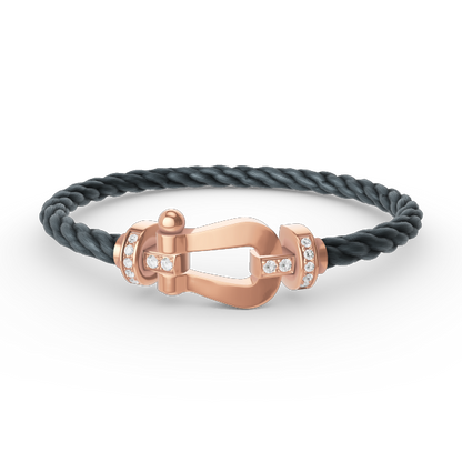 ¡®Sprite Jewelry¡¯FORCE LARGE HORSESHOE HALF DIAMOND BRACELET ROSE GOLD
