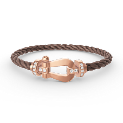¡®Sprite Jewelry¡¯FORCE LARGE HORSESHOE HALF DIAMOND BRACELET ROSE GOLD