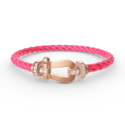 ¡®Sprite Jewelry¡¯FORCE LARGE HORSESHOE HALF DIAMOND BRACELET ROSE GOLD