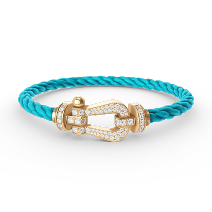 ¡®Sprite Jewelry¡¯FORCE LARGE HORSESHOE FULL DIAMOND BRACELET GOLD