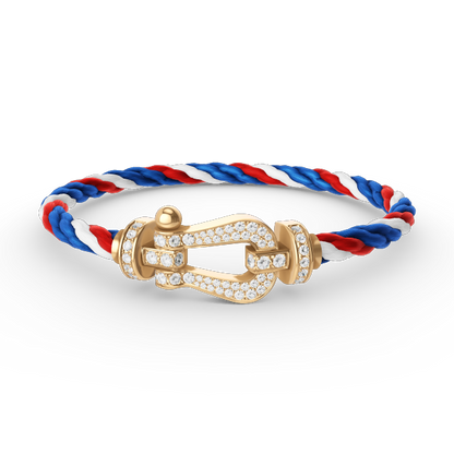 ¡®Sprite Jewelry¡¯FORCE LARGE HORSESHOE FULL DIAMOND BRACELET GOLD