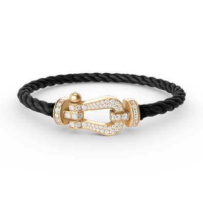 ¡®Sprite Jewelry¡¯FORCE LARGE HORSESHOE FULL DIAMOND BRACELET GOLD