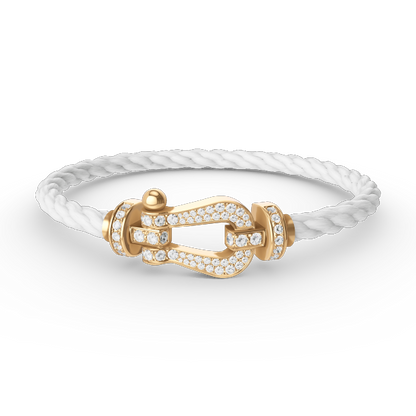 ¡®Sprite Jewelry¡¯FORCE LARGE HORSESHOE FULL DIAMOND BRACELET GOLD