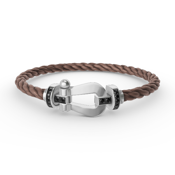 ¡®Sprite Jewelry¡¯FORCE LARGE HORSESHOE BLACK DIAMOND BRACELET SILVER
