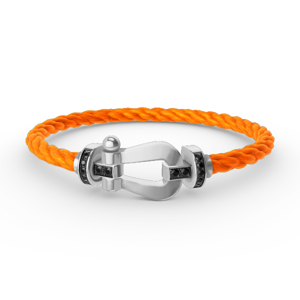 ¡®Sprite Jewelry¡¯FORCE LARGE HORSESHOE BLACK DIAMOND BRACELET SILVER