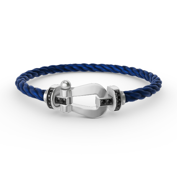 ¡®Sprite Jewelry¡¯FORCE LARGE HORSESHOE BLACK DIAMOND BRACELET SILVER