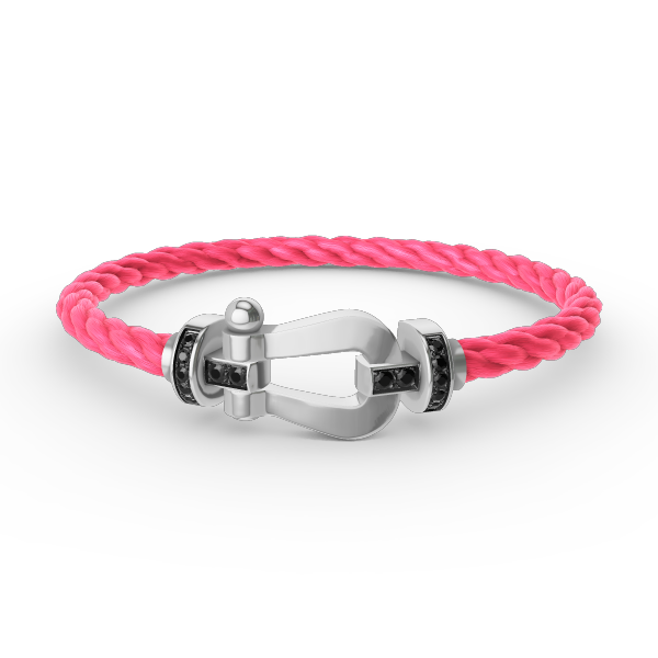 ¡®Sprite Jewelry¡¯FORCE LARGE HORSESHOE BLACK DIAMOND BRACELET SILVER